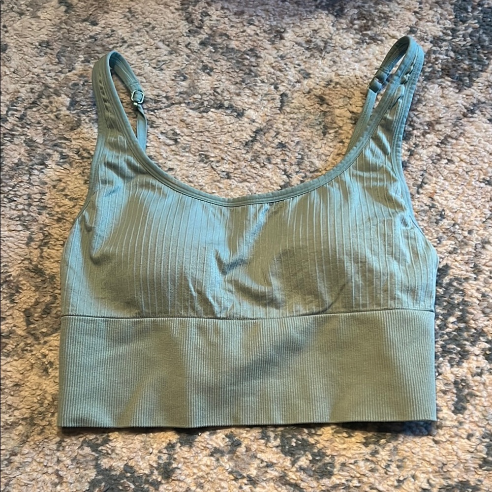Women's Ribbed Bralette in Green
